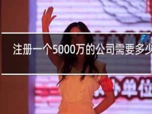 注册一个5000万的公司需要多少钱