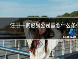 注册一家贸易公司需要什么条件