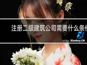 注册二级建筑公司需要什么条件