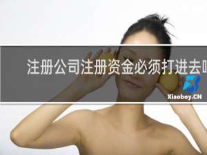 注册公司注册资金必须打进去吗
