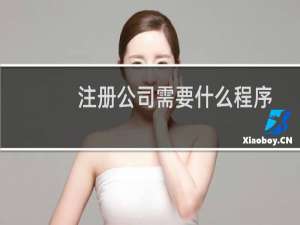 注册公司需要什么程序