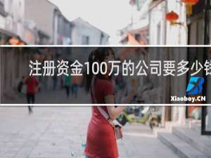注册资金100万的公司要多少钱