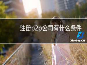 注册p2p公司有什么条件