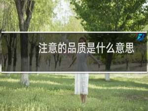注意的品质是什么意思