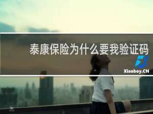 泰康保险为什么要我验证码