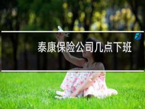 泰康保险公司几点下班