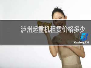 泸州起重机租赁价格多少
