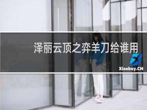 泽丽云顶之弈羊刀给谁用