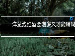 洋葱泡红酒要泡多久才能喝吗