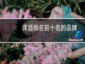 洋酒排名前十名的品牌