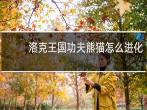 洛克王国功夫熊猫怎么进化