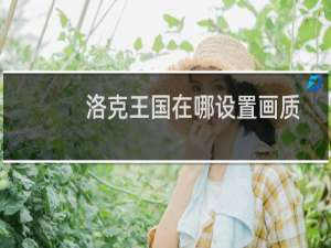 洛克王国在哪设置画质