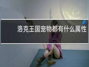 洛克王国宠物都有什么属性