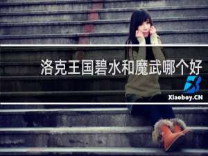 洛克王国碧水和魔武哪个好