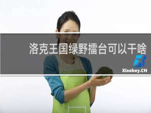 洛克王国绿野擂台可以干啥