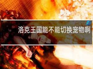 洛克王国能不能切换宠物啊