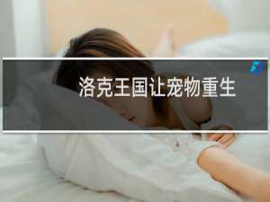 洛克王国让宠物重生