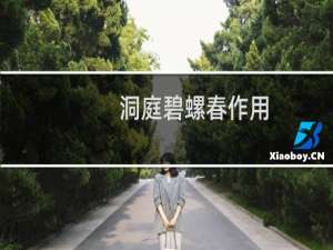 洞庭碧螺春作用