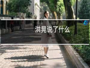 洪晃说了什么