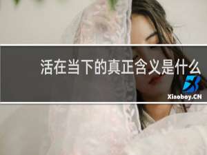 活在当下的真正含义是什么