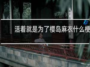 活着就是为了樱岛麻衣什么梗