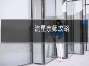 流星宗师攻略