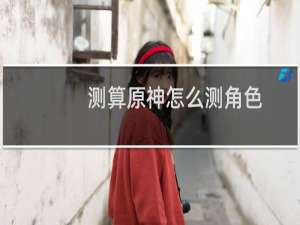 测算原神怎么测角色