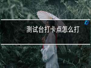 测试台打卡点怎么打