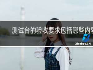 测试台的验收要求包括哪些内容