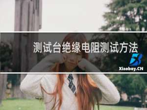 测试台绝缘电阻测试方法