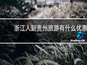 浙江人到贵州旅游有什么优惠