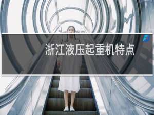 浙江液压起重机特点
