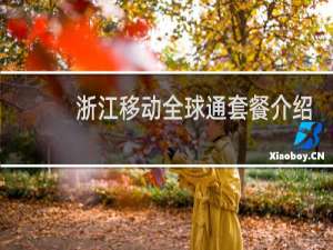 浙江移动全球通套餐介绍