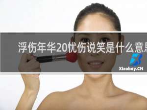 浮伤年华 忧伤说笑是什么意思