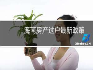 海南房产过户最新政策