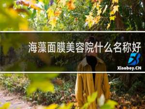 海藻面膜美容院什么名称好