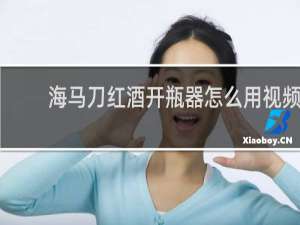 海马刀红酒开瓶器怎么用视频