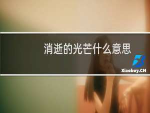 消逝的光芒什么意思