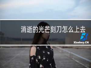 消逝的光芒刻刀怎么上去