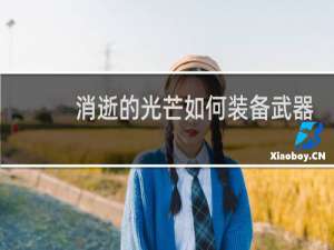 消逝的光芒如何装备武器