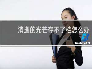 消逝的光芒存不了档怎么办