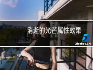 消逝的光芒属性效果