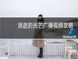 消逝的光芒广播视频攻略
