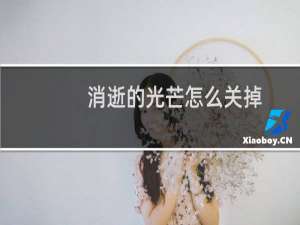 消逝的光芒怎么关掉