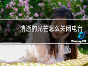 消逝的光芒怎么关闭电台