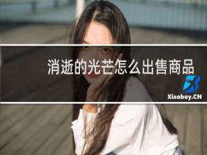 消逝的光芒怎么出售商品