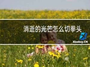 消逝的光芒怎么切拳头