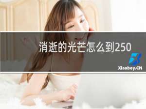 消逝的光芒怎么到250