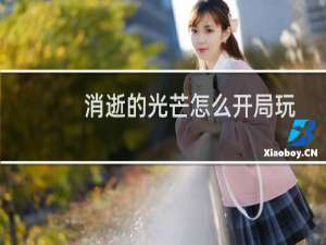消逝的光芒怎么开局玩