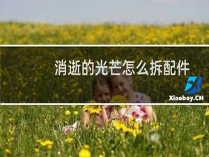 消逝的光芒怎么拆配件